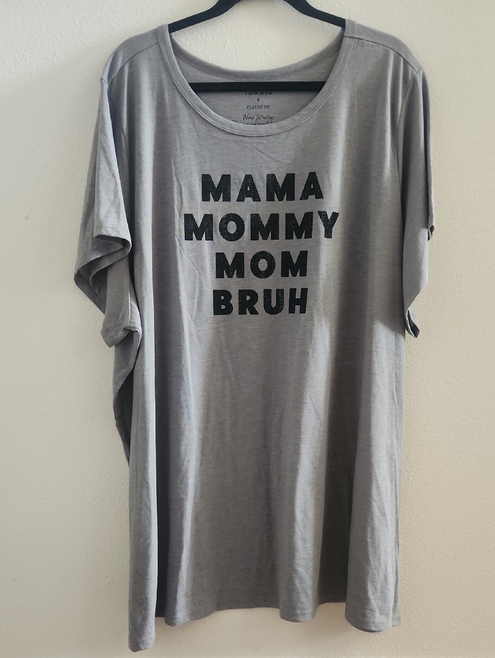 torrid Gray Graphic Tee with Black Text Mama Mommy Mom Bruh
